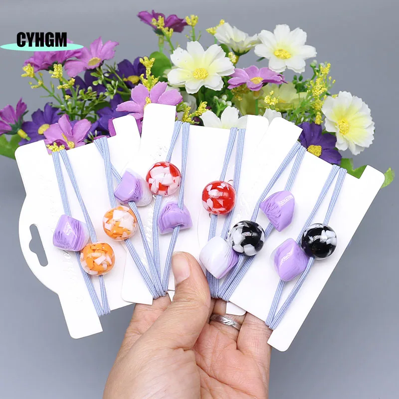 

New Fashion korean amber Hair rope Accessories for Women hair ties scrunchies pack elastic hair bands Girls Hair Band A06-3