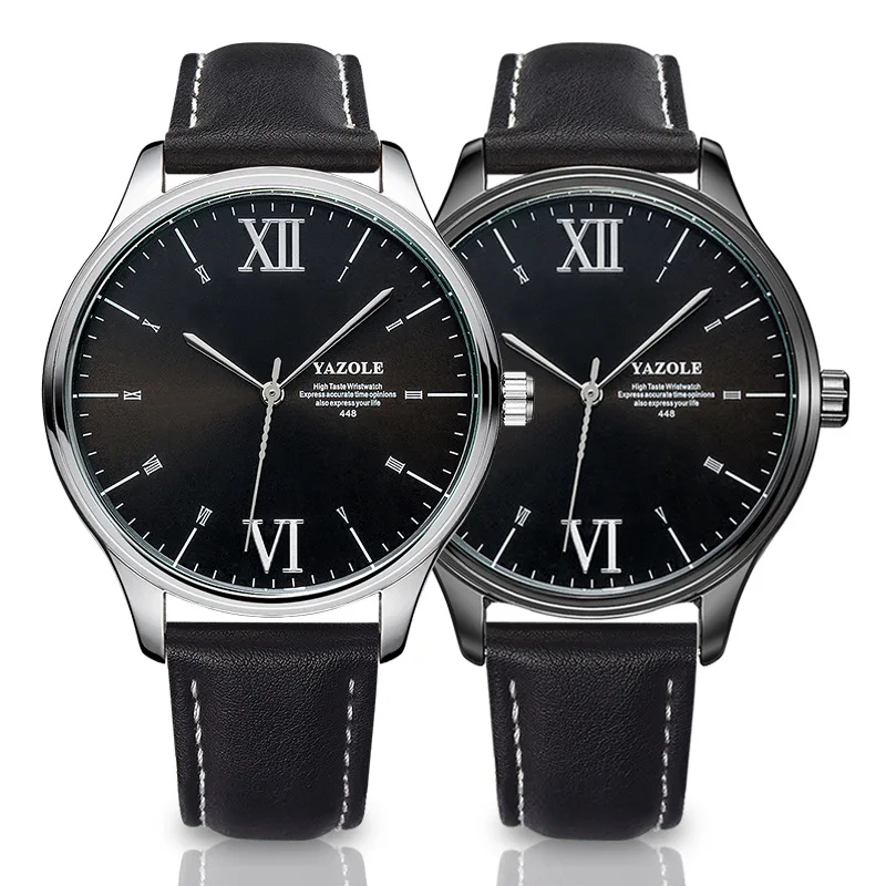 Часы Yazole мужские наручные кварцевые модные спортивные повседневные