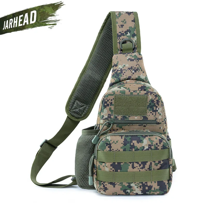 JungleDigital Уличные сумки Оксфорд рюкзак тактический Molle нагрудный пакет один Слинг Сумка через плечо сумка для альпинизма походная сумка - Цвет: JungleDigital