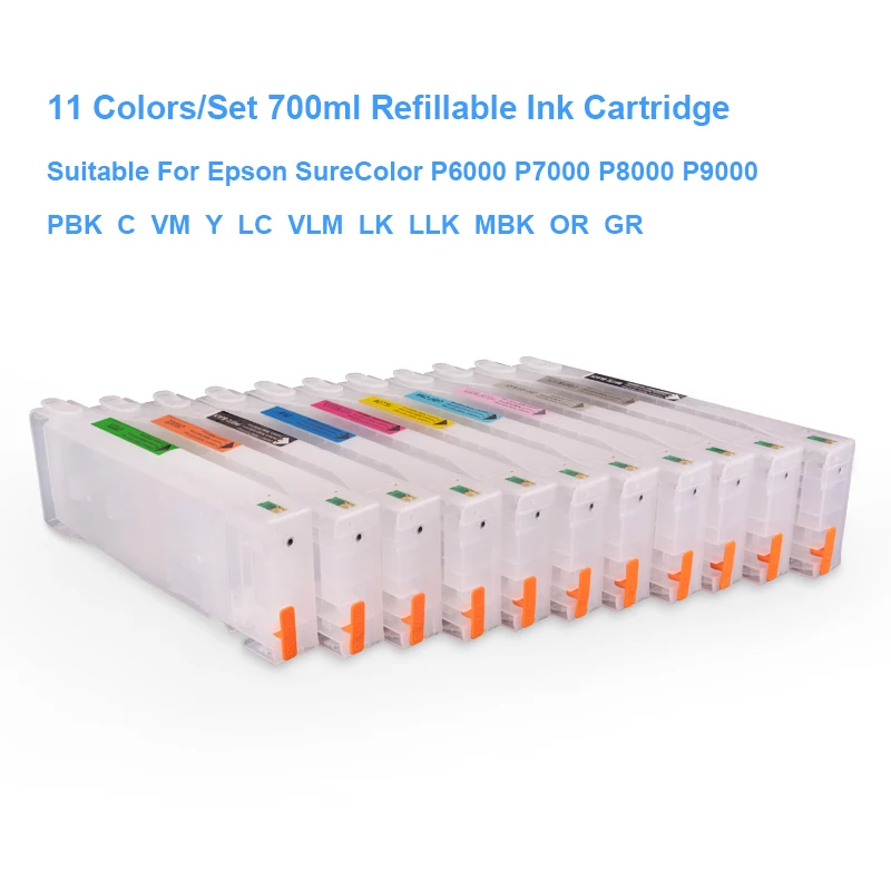 Пустые многоразовые чернильные картриджи T8041 T804A T804B для принтера Epson SureColor P6000 P7000