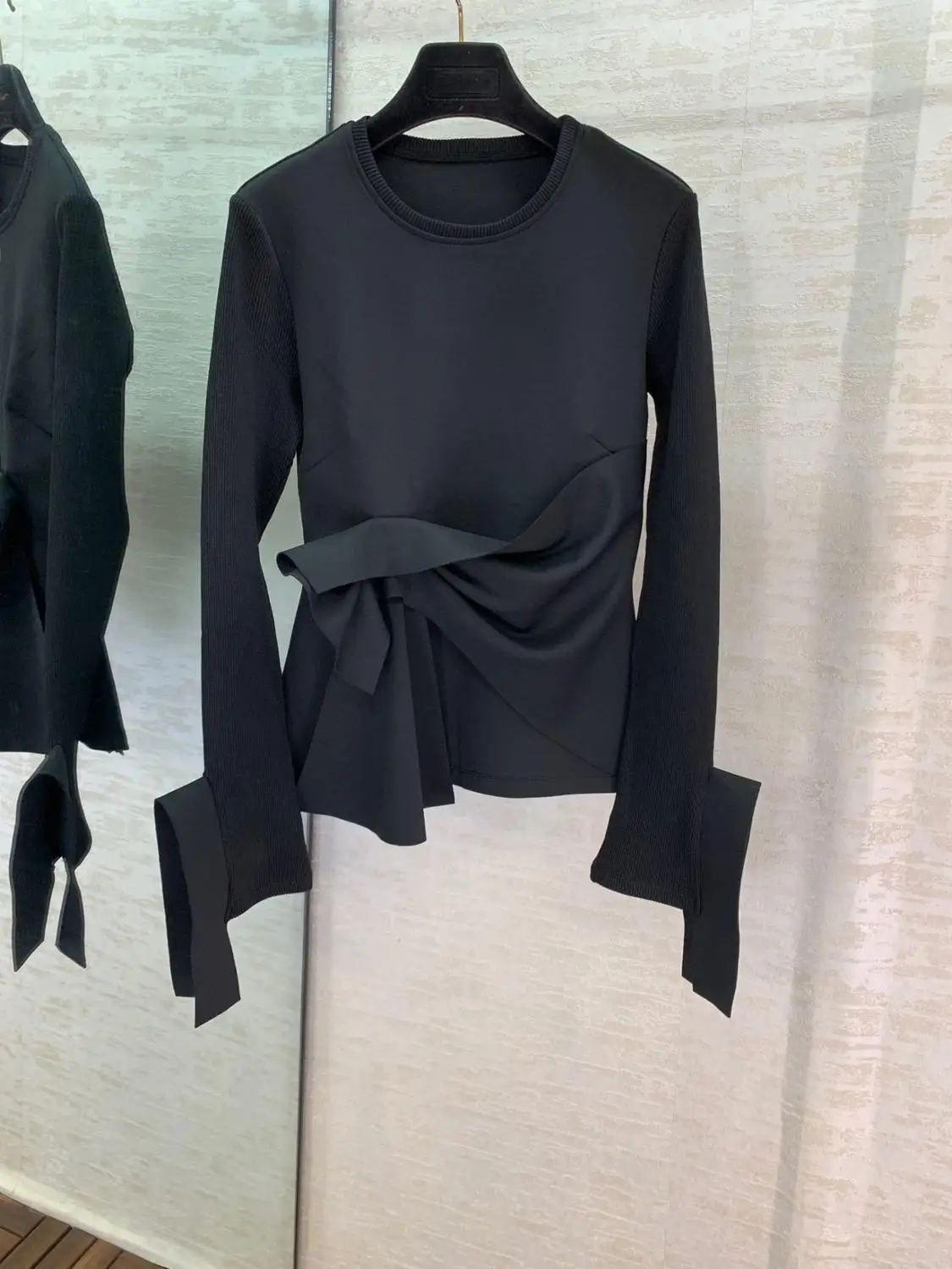 Новинка 2020 года. Повседневный Модный женский черный свитер из полиэстера |