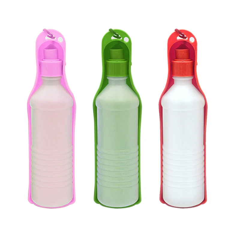 

500ML Portable Pet Dog Cat Water Bottles Foldable Tank Drinking Design Travelling Bowl Feeding Dispenser
