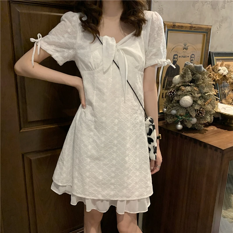 

Make firm offers han edition retro party brought French girl jacquard dress ruffled first love dress # 1204