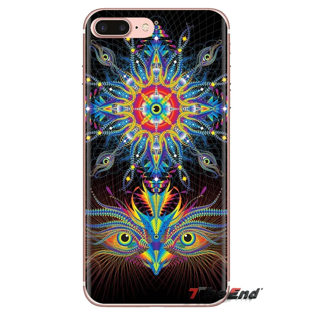 For Samsung Galaxy A3 A5 A7 A9 A8 Star A6 Plus 2018 2015 2016 2017 Transparent Soft Shell Covers Mandala psychedelic |
