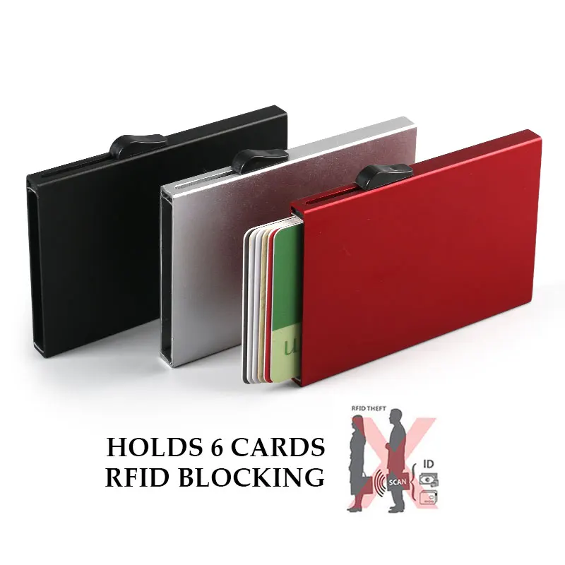 Качественный сплав кредитный держатель для карт мужчин тонкий анти защита