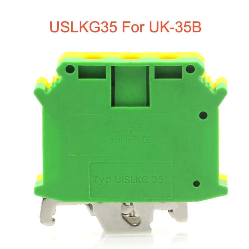 1 шт. заземляющие клеммные колодки USLKG35 DIN-рейка винтовой Клеммник UK35B/N