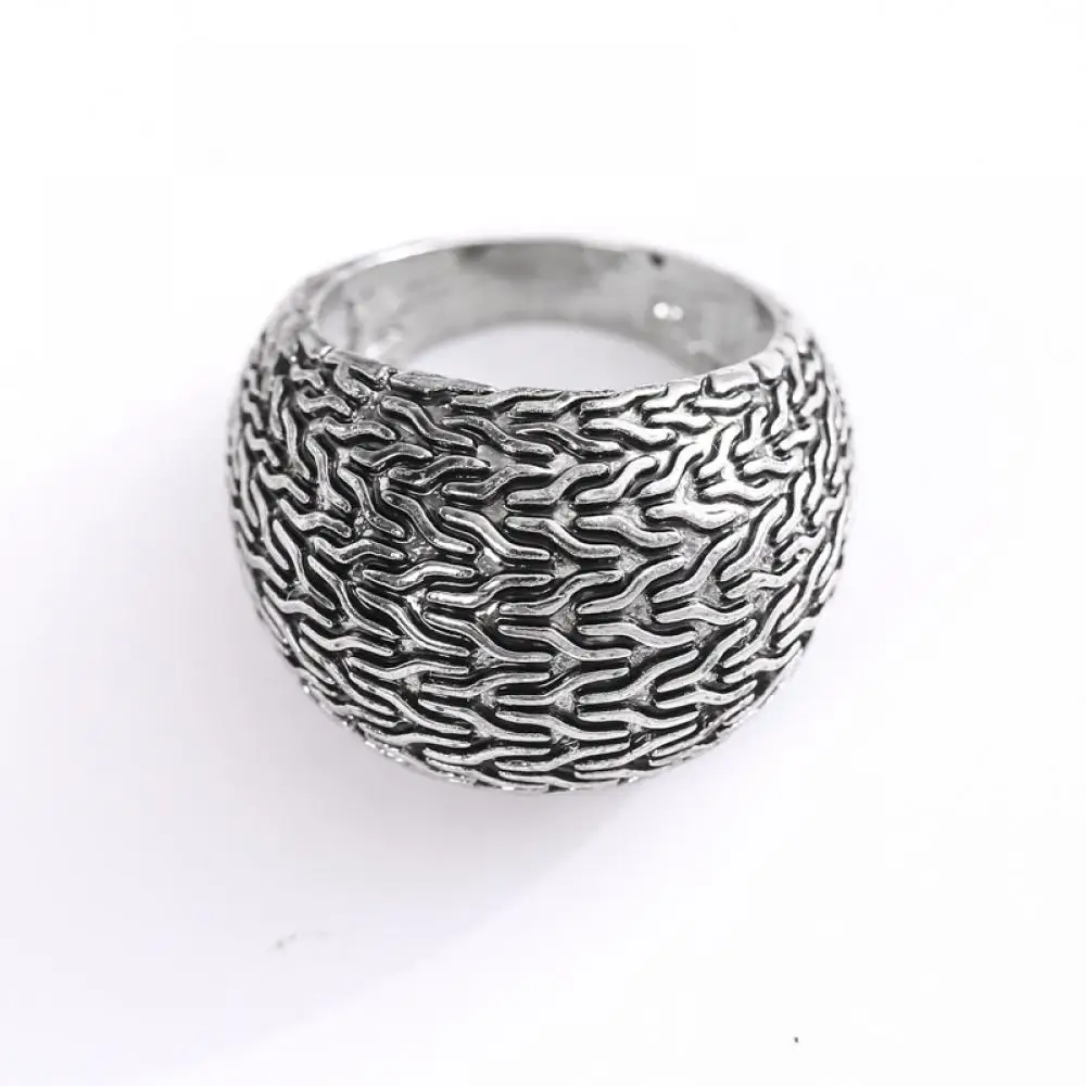 

New Exquisite Creative Water Ripple Ring Fashion Personality Men and Women Casual Punk Party Geometric Bird's Nest Ring Jewelry
