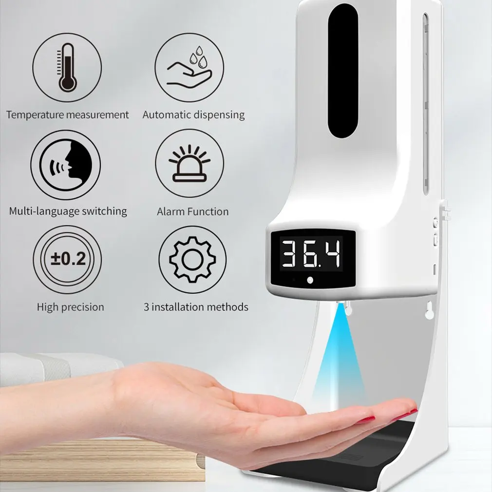 

K9 Disinfection And Temperature Measuring Machine ℃/℉ No Contact Automatic Smart Sensor Soap Dispenser
