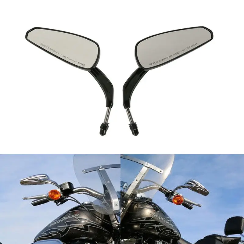 Мотоциклетное зеркало заднего вида черные хромированные боковые зеркала