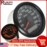 hd 85mm gps speedometer with gps antenna 200kmh for motorcycle boat atv snowmobile total mileage adjustable 12v 24v odometer