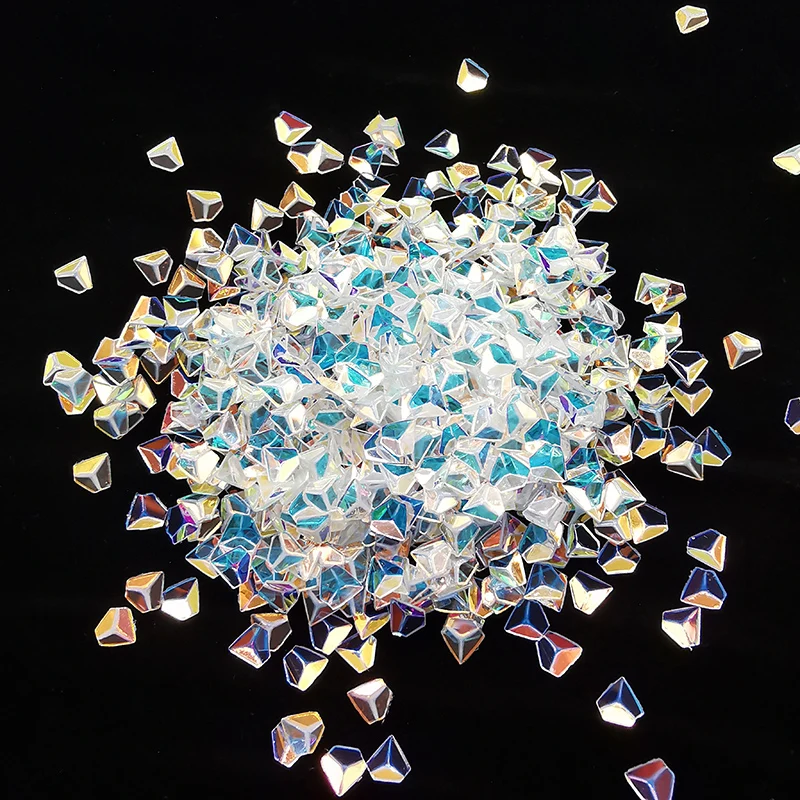 Ультратонкие Блестки 3 мм в форме бриллиантов 3D блестки свободного кроя пайетки