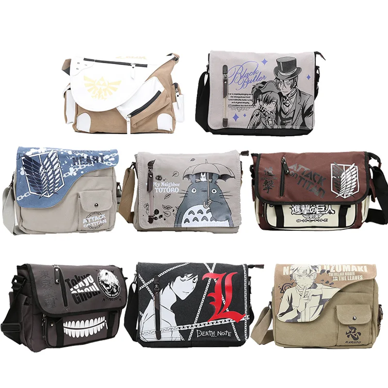 Аниме Черный Батлер Тоторо атака на Титанов Токийский Гуль сумки через плечо