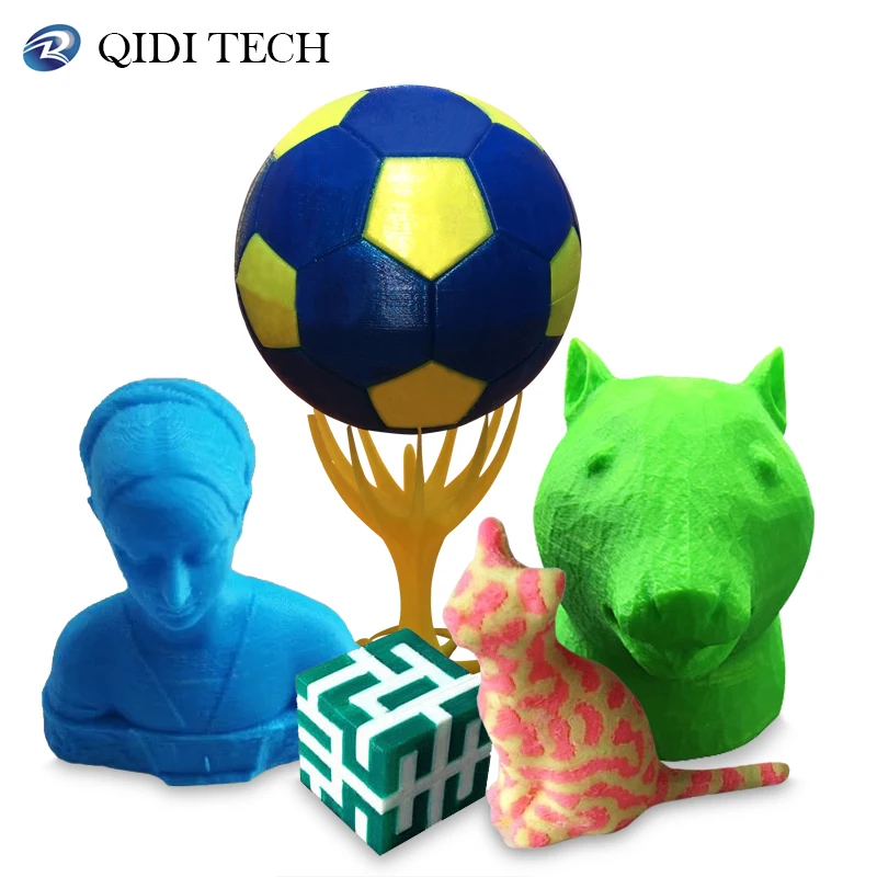 QIDI TECH X-Pro 3d принтер двойной экструдер с WiFi 4,3 дюймовый сенсорный экран с ABS, PLA, TPU