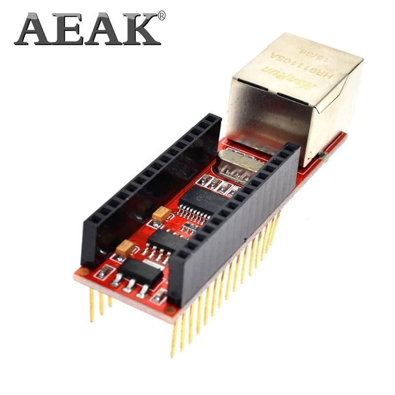 AEAK 1 шт. ENC28J60 Ethernet щит V1.0 для arduino совместимый с Nano 3 0 RJ45 веб-сервер модуль |