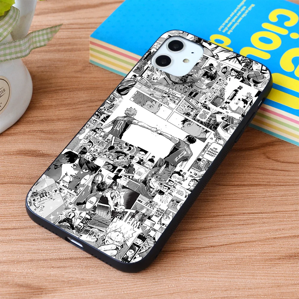 

For iPhone Haikyuu Manga Collage Soft TPU border Apple iPhone Case