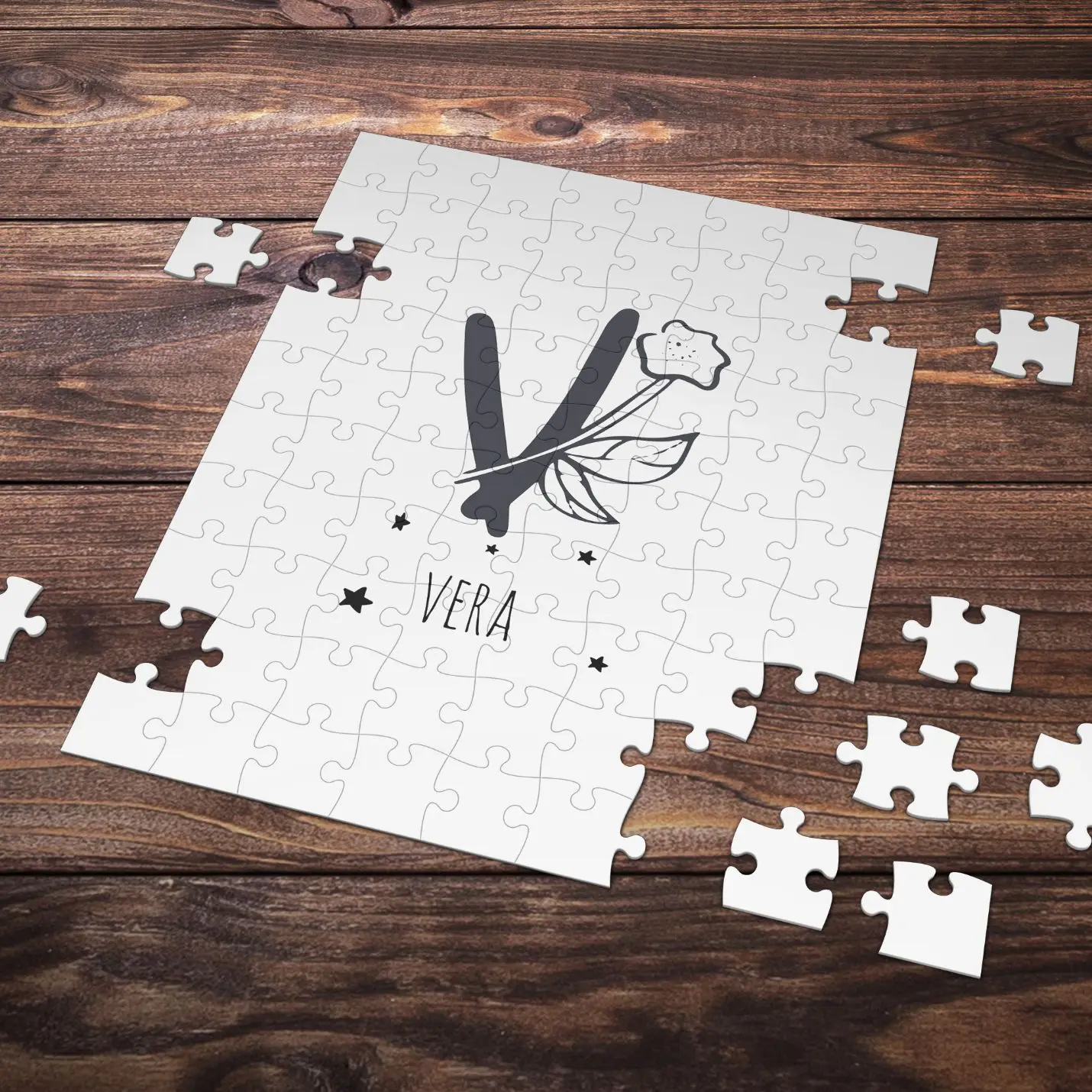 

Personalized Letter V Styled Puzzle is