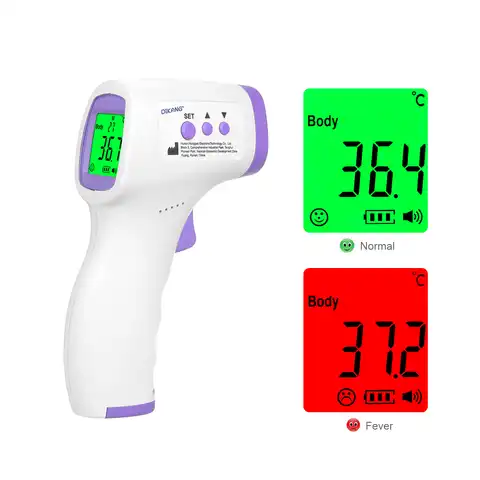 Цифровой инфракрасный термометр для лба, Бесконтактный ИК-термометр, Ручной цифровой измеритель температуры с ЖК-дисплеем