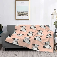 aesthetic cow plushie blanket bedspread bed plaid blankets anime plush picnic blanket luxury beach towel