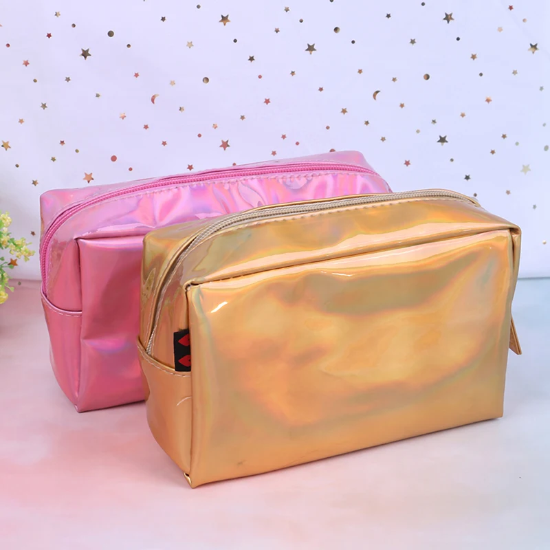 5 цветов косметичка модный голографический чехол карандаш сумочка на молнии