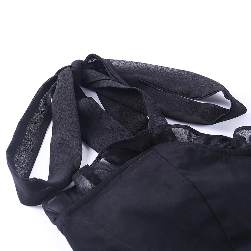 Сексуальный топ на бретелях nicky xp черные укороченные топы бретельках женская