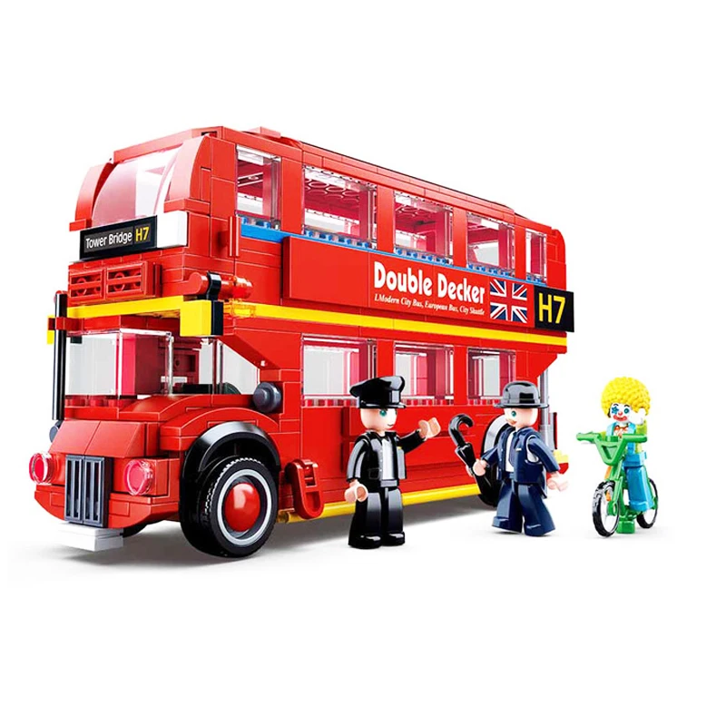 City Technic автомобильные строительные блоки Лондонский школьный двухэтажный