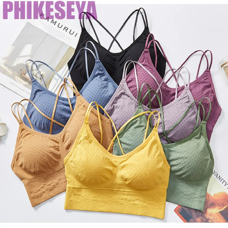 Женский бюстгальтер в горошек Beauty Back спортивный с мягкой подкладкой