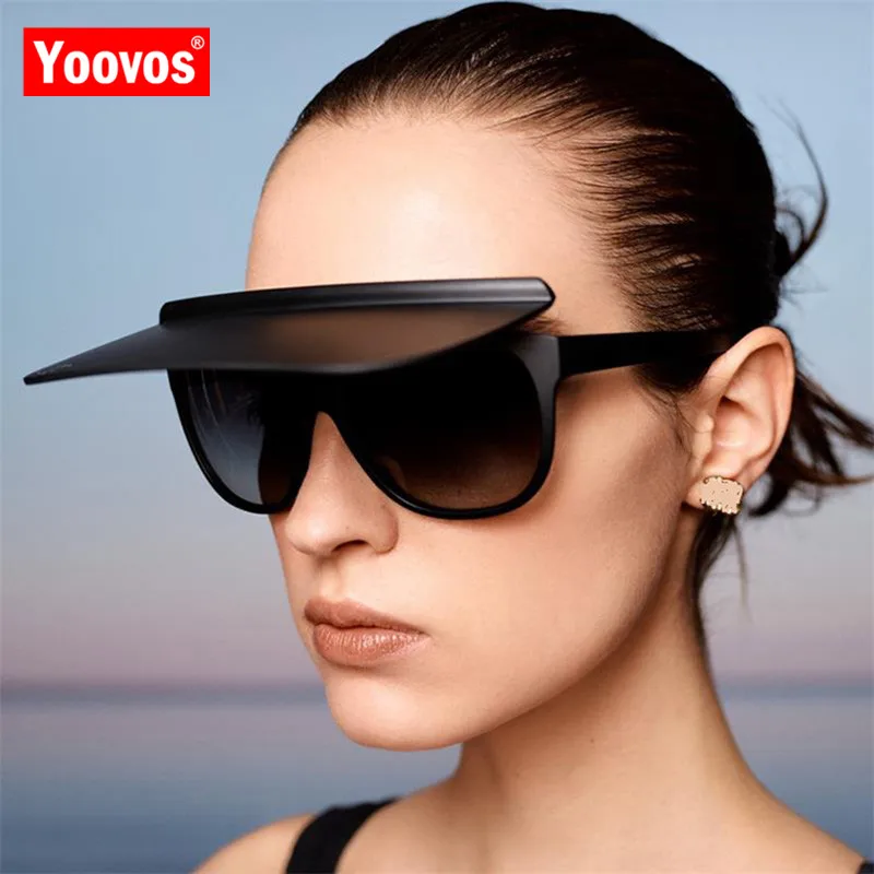 

Yoovos 2021 женские солнцезащитные очки женские флип винтажные очки Брендовые дизайнерские солнцезащитные очки женские хип-хоп мужские очки