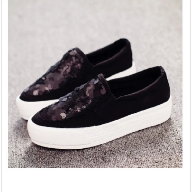 2019 модные кроссовки Женские туфли-лодочки черного цвета обувь серебристого