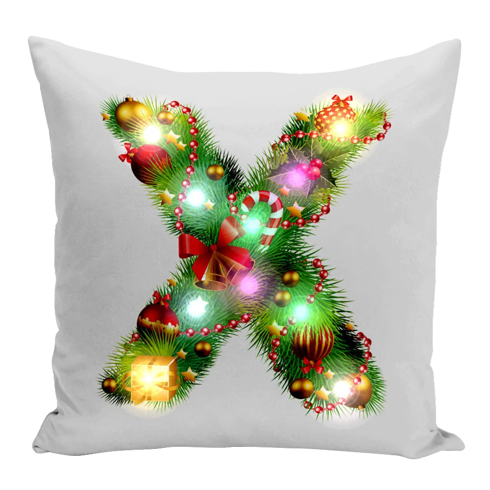Рождественская светодиодная подсветка яркая бархатная наволочка для обнимания
