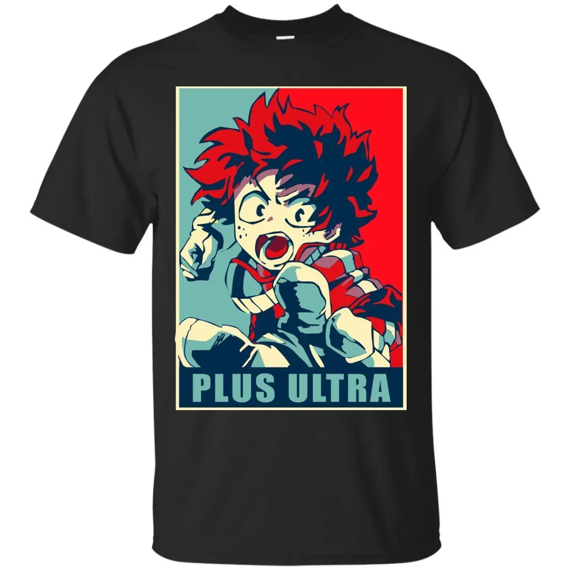 Мужская футболка с героями японского аниме Fan My Heroes academic Plus Ultra Izuku черная Базовая