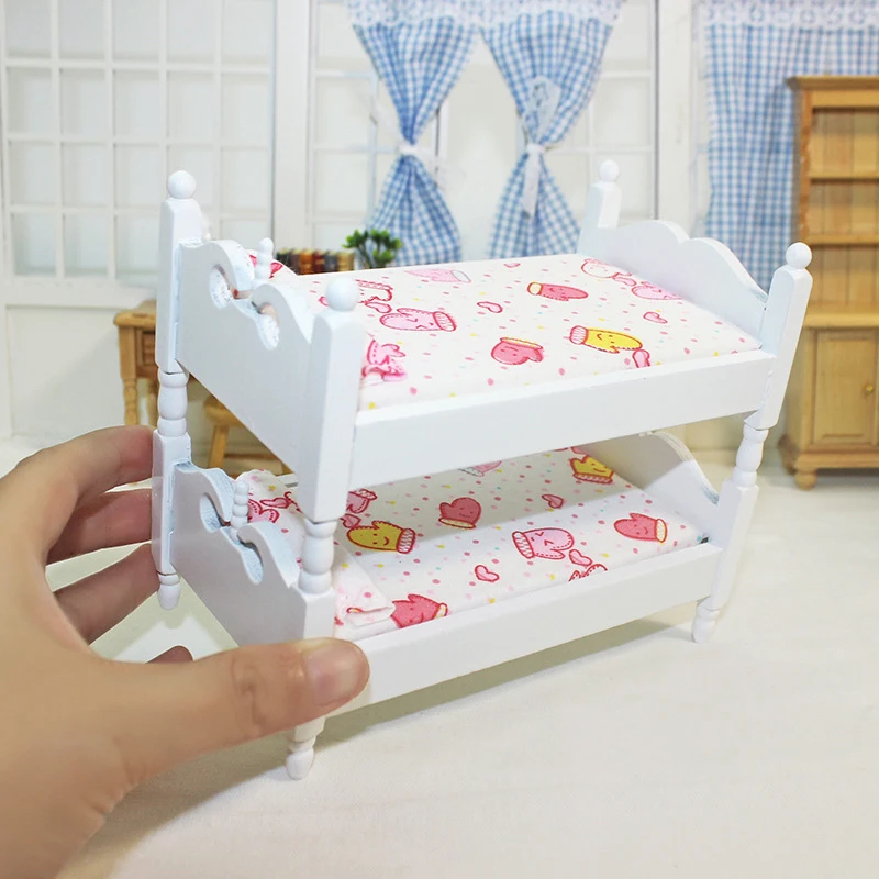 

1:12 Dollhouse Miniature Accessories Children's Play House Bedroom Bunk Bed Dolls Furniture Accessories