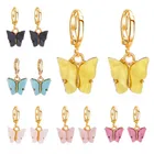 Find Me 2020 новые модные серьги-бабочки для женщин Милые Акриловые висячие серьги из сплава ювелирные изделия аксессуары