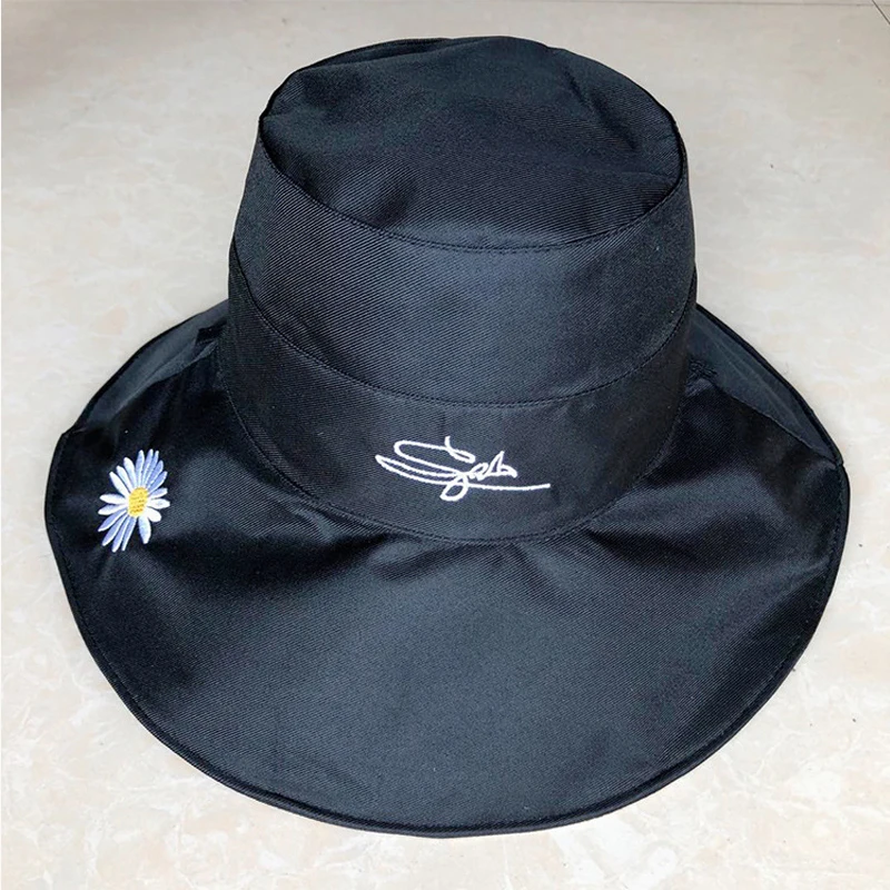 Панама женская рыболовная двусторонняя с широкими полями и вышивкой | Аксессуары