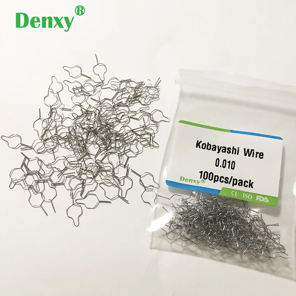 Denxy 300pc Orthodontic Metal Ligatire Tie High Quality Dental Metal Ligatures Short  Stainless Steel Kobayashi Ties Orthodontic