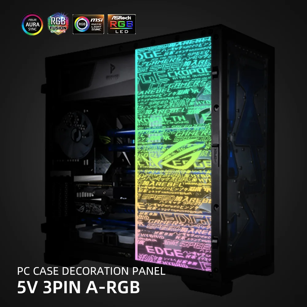 RGB осветительная панель чехол для ПК прозрачная декоративная подсветка VGA A-RGB 12 В/5