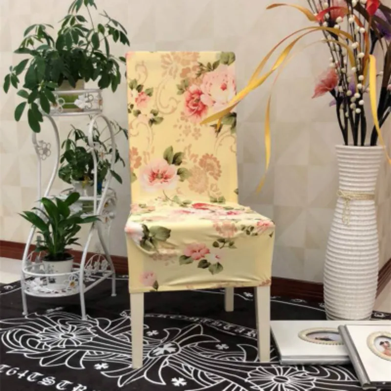 Чехлы на стулья для Обеденная чехлы эластичная ткань спандекс покрывало стула