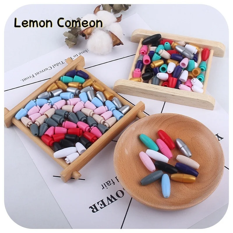 100pcs Bead Clasp Breakaway Plastic Clasps For Silicone Teething Necklace Pacifier DIY Safety Baby Bracelet Chain Hook Clasp