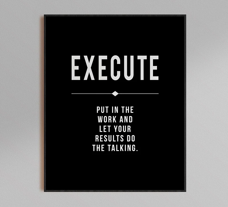 Цитата успеха художественное оформление на стену офиса большой черный плакат