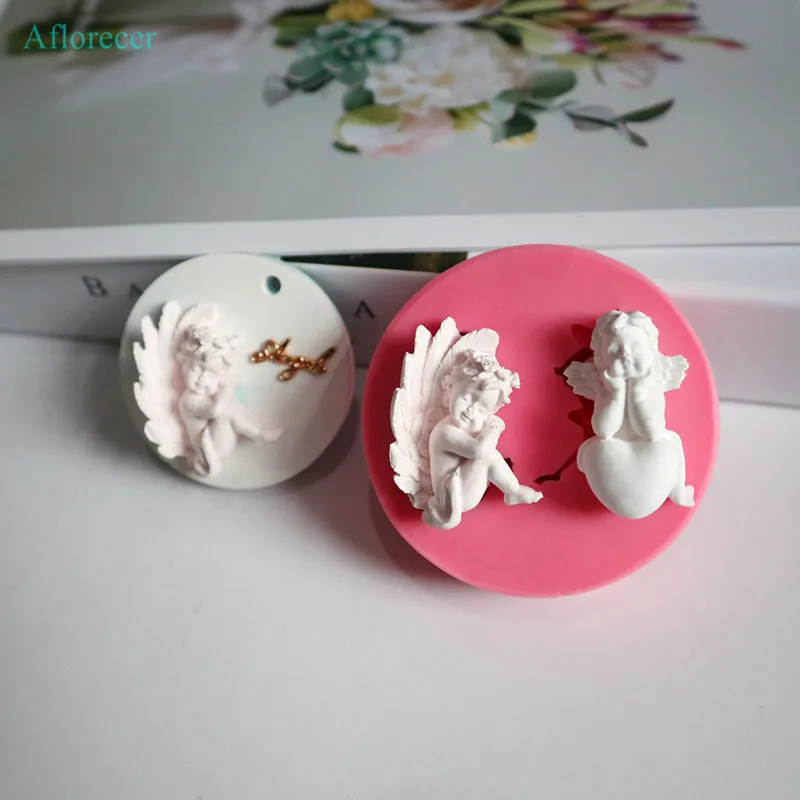 DIY 3D угол ароматерапии гипсовая форма Любовь силиконовая с изображением ангела