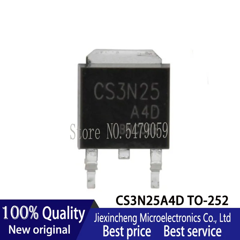 10PCS CS3N25A4D 3N25 CS3N25 NCE01P13K TO252 MOS field effect transistor New original