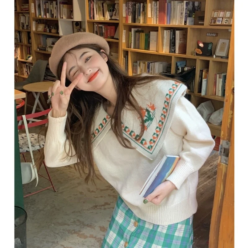 

Осень 2021, зимний свитер, женские топы, вязаный пуловер, женская мягкая теплая толстая верхняя одежда