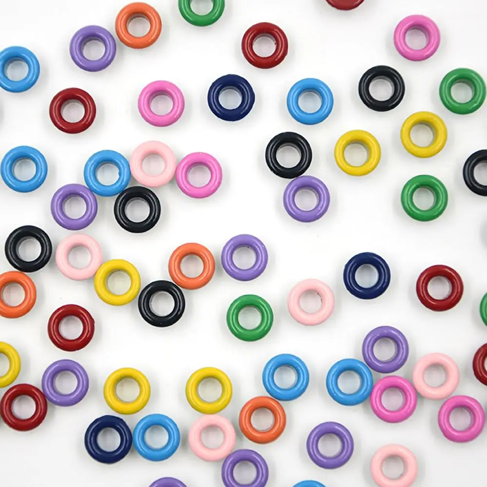 100pcs Mixed 11 Colors Hole Metal Eyelets For DIY Leathercraft Scrapbooking Shoes Belt Cap Bag Tags Clothes Accessories Fashion | Дом и сад