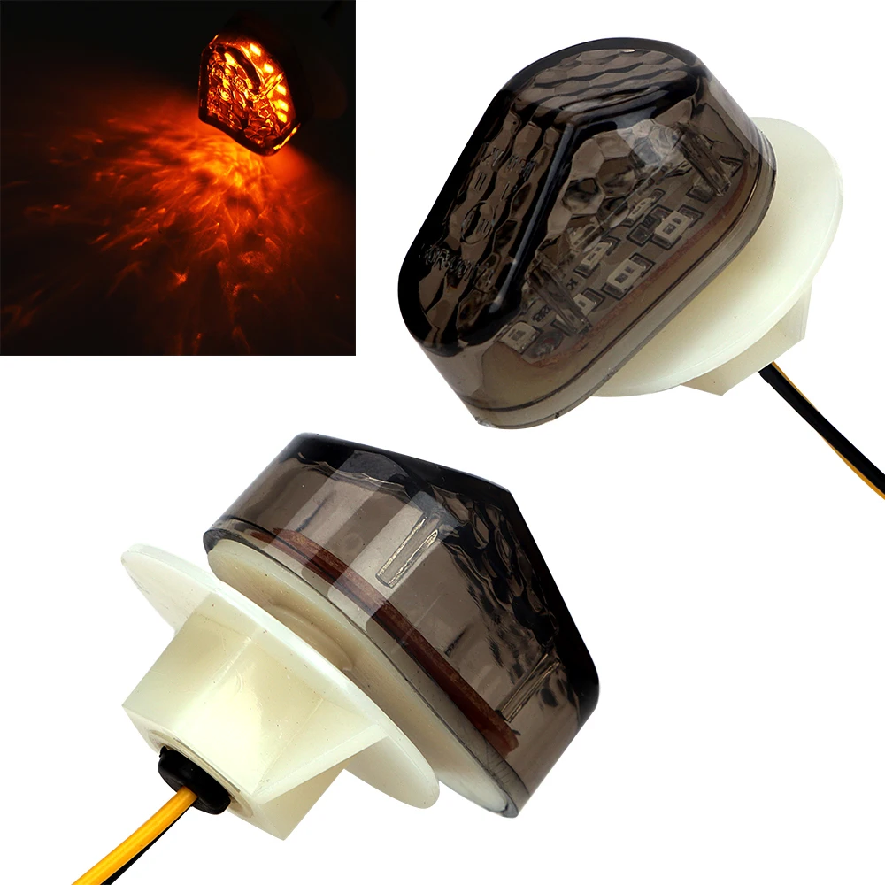 

2 Pieces/Set Motorcycle Lighting Flasher light Turn Signal Lights Amber Lampada Universal Indicator Lamp