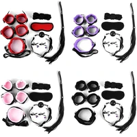 adult games bdsm set bondage handcuffs sex toys for women couples blindfold whip gag nipple clamps sex shop erotic accessories