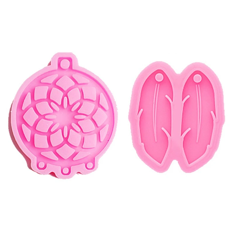 

Jewelry Pendant Silicone Mould DIY Crafts Casting Tool Dream Catcher Feathers Earrings Epoxy Resin Mold