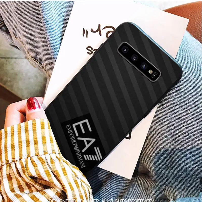 

Luxury Fashion A-Armani Brand Shell Black Soft Phone Case For Samsung S9 10 20 Plus Note 9 10 10plus 20 Ultra A20 21s J7 Plus 8