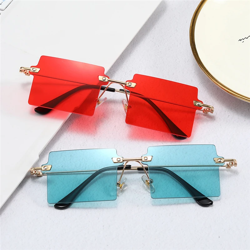 

Женские солнцезащитные очки в стиле ретро, без оправы