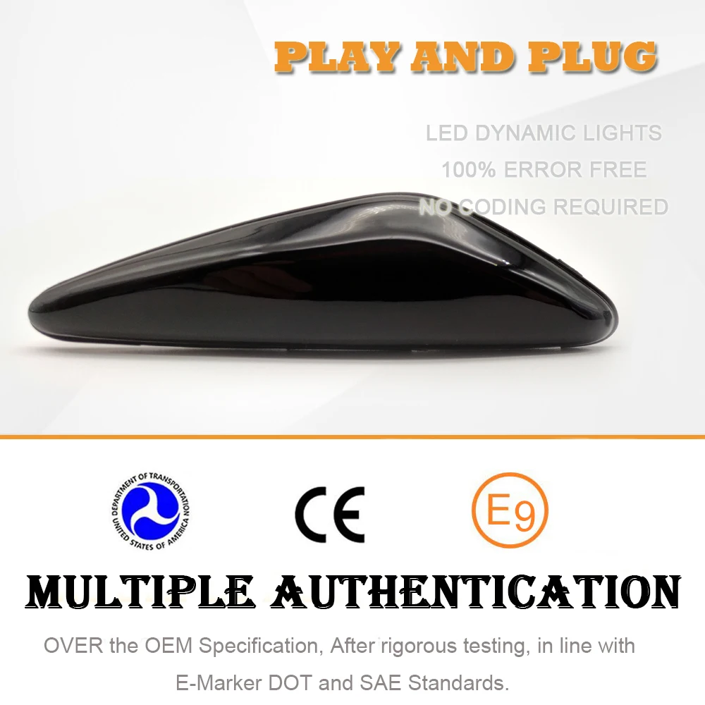

2Pcs Dynamic Amber LED Side Turn Signal Repeater Light for Mazda 6 Atenza GH 5 Premacy CW MX-5 Miata RX-8 Car Styling