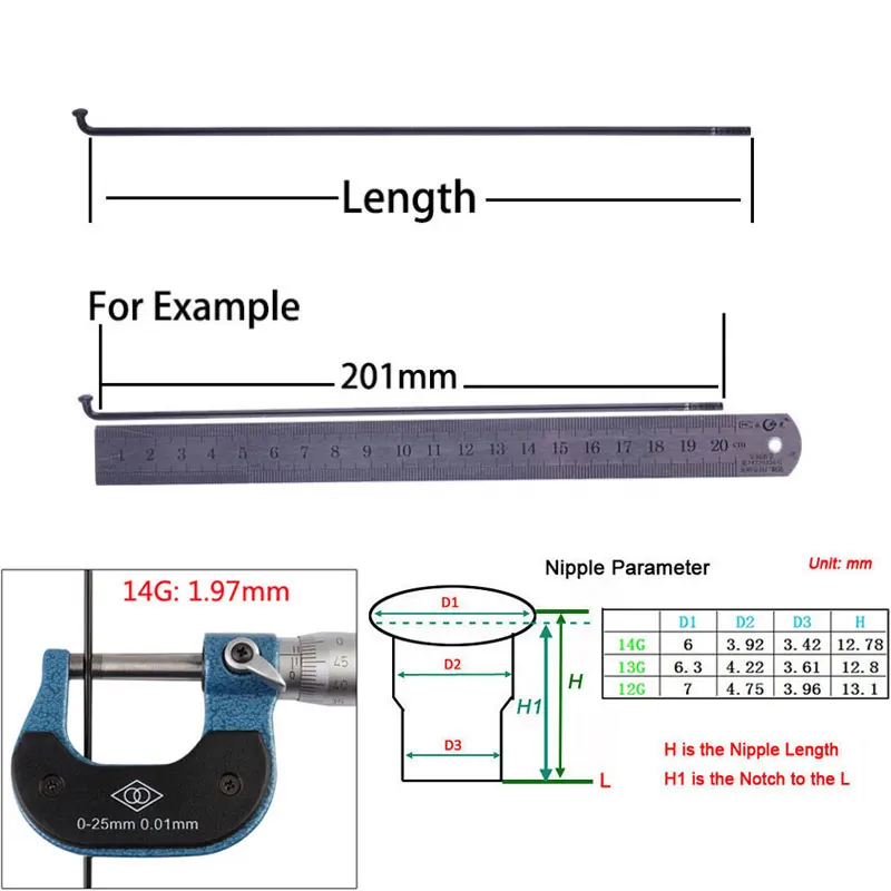 Спицы спицевые из нержавеющей стали на заказ 14 г | Спорт и развлечения