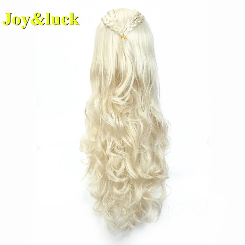 Синтетический Длинный натуральный вьющийся парик для косплея Серебряный Белый